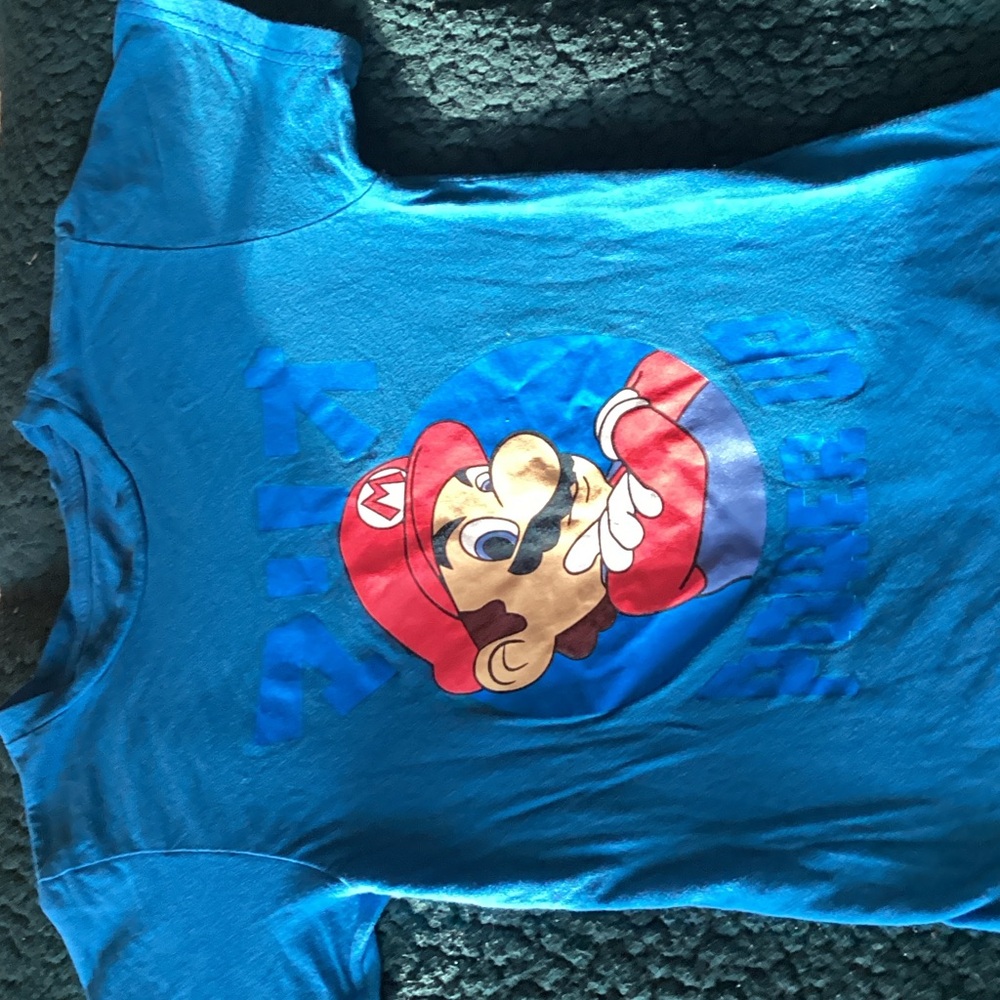 Super Mario Blue Kids T-Shirt
